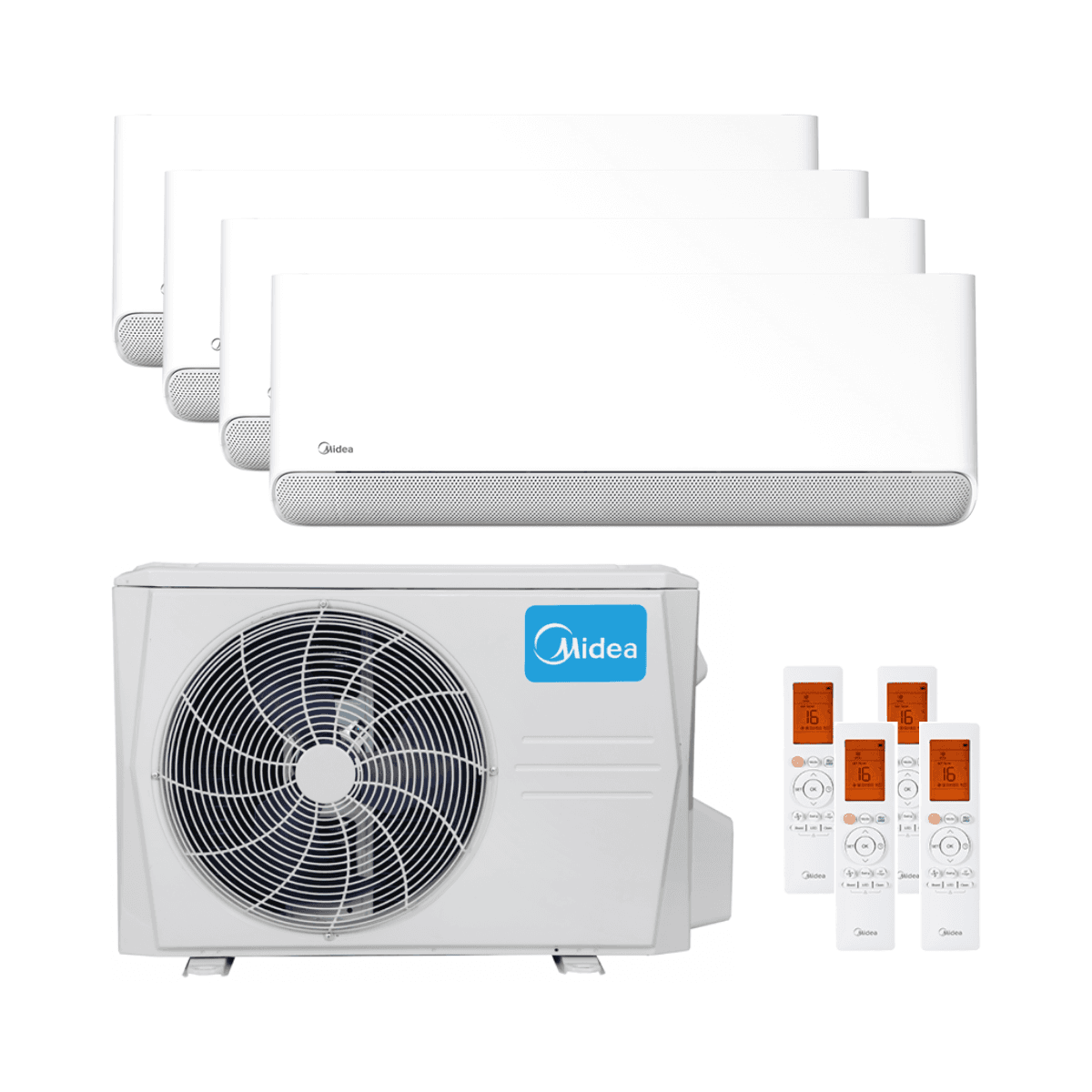 Condizionatore d'aria 4 in 1 con WiFi Midea Breezeless E 3,5 kW 12000 BTU con riferimento KITMIDBREEZ12121212 del marchio MIDEA