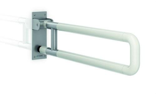 Barra di supporto ribaltabile 700mm finitura nylon con base inox con riferimento GW11 30 09 00 del marchio GENWEC