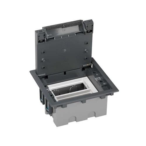 Adjustable Floor Box for 4 Elements in Technical Floor Installation Grey Simon 500 Cima with reference 52050102-035 from the brand SIMON