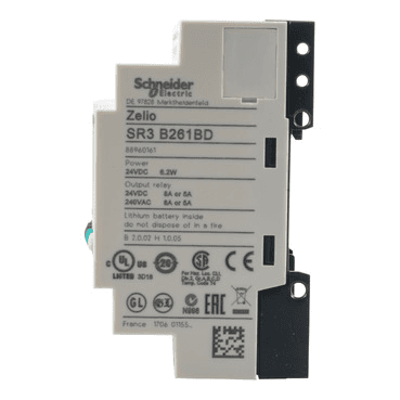 Relè programmabile modulare Zelio Logic 26 ingressi/uscite con riferimento SR3B261BD del marchio SCHNEIDER ELECTRIC