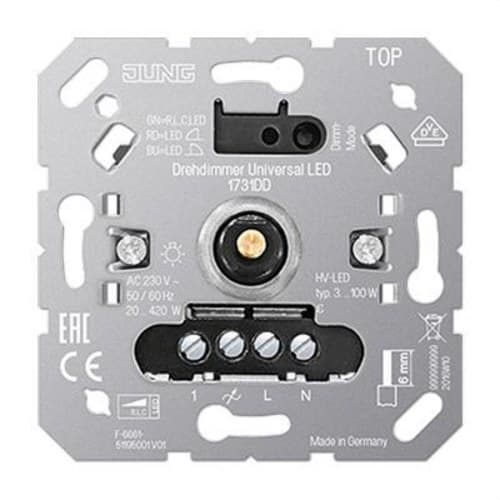 Universal Rotary Dimmer for LED with Auxiliary Input with reference 1731DD from the brand JUNG