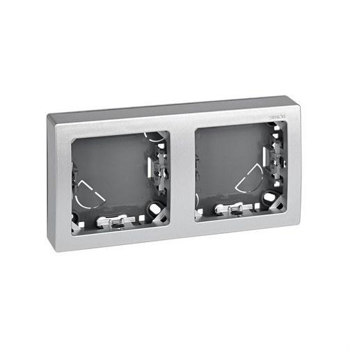Cornice con base per 2 elementi alluminio Simon 73 Loft con riferimento 73620-63 del marchio SIMON