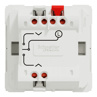 Interruttore per tapparelle New Unica studio bianco polare con riferimento NU320818 del marchio SCHNEIDER ELECTRIC