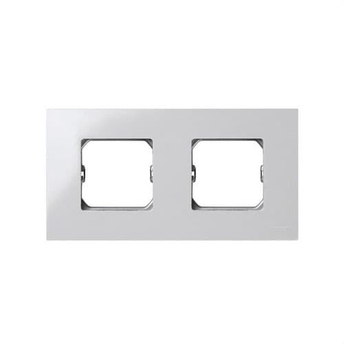 Compact frame for 2 elements white with frame Simon 27 Play with reference 2700620-030 from the brand SIMON