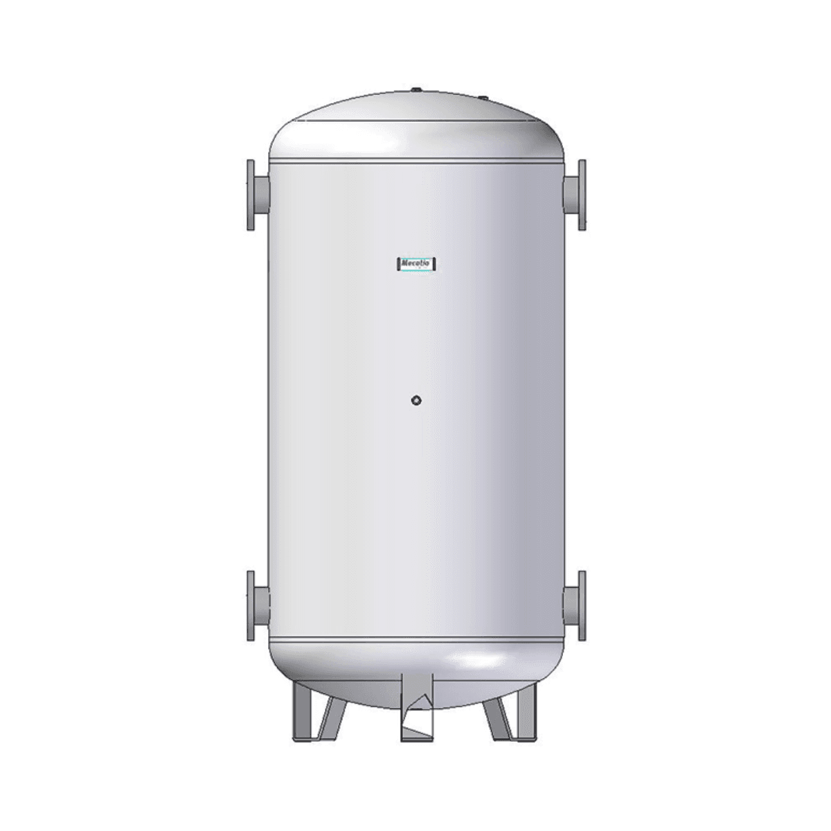 Serbatoio di inerzia in acciaio inox Mecalia DPI/DI da 100 litri con riferimento 02704 del marchio MECALIA
