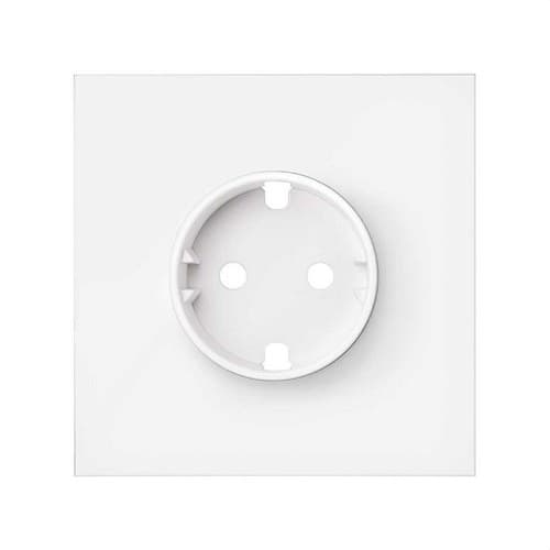 Front kit for 1 element with 1 matte white Schuko socket base Simon 100 with reference 10020105-230 from the brand SIMON
