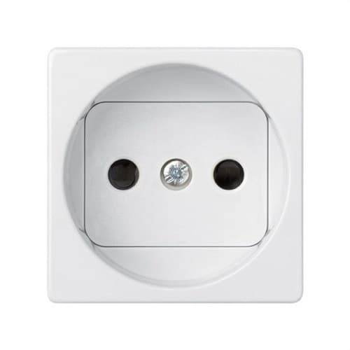 Presa bipolare 16 A 250V con dispositivo di sicurezza e connessione a vite bianco brillante Simon 27 Play con riferimento 27431-65 del marchio SIMON