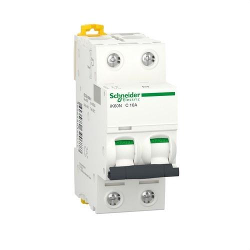 Interruttore Magnetotermico IK60N 2P 10A Curva C 6kA con riferimento A9K17210 del marchio SCHNEIDER ELECTRIC