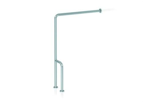 Barra di supporto parete-pavimento a 90º inox satinata destra con riferimento GW11 13 04 01 del marchio GENWEC