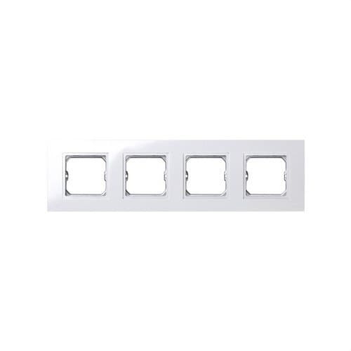 Frame for intermediate piece with 4 elements, white, without claws and with frame Simon 27 Play with reference 2701640-030 from the brand SIMON