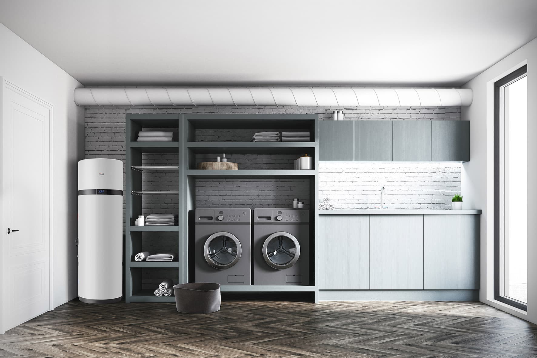 Pompa di calore per ACS con Wi-Fi Ferroli EGEA TECH LT 260 litri con riferimento 2CP0025F- del marchio FERROLI